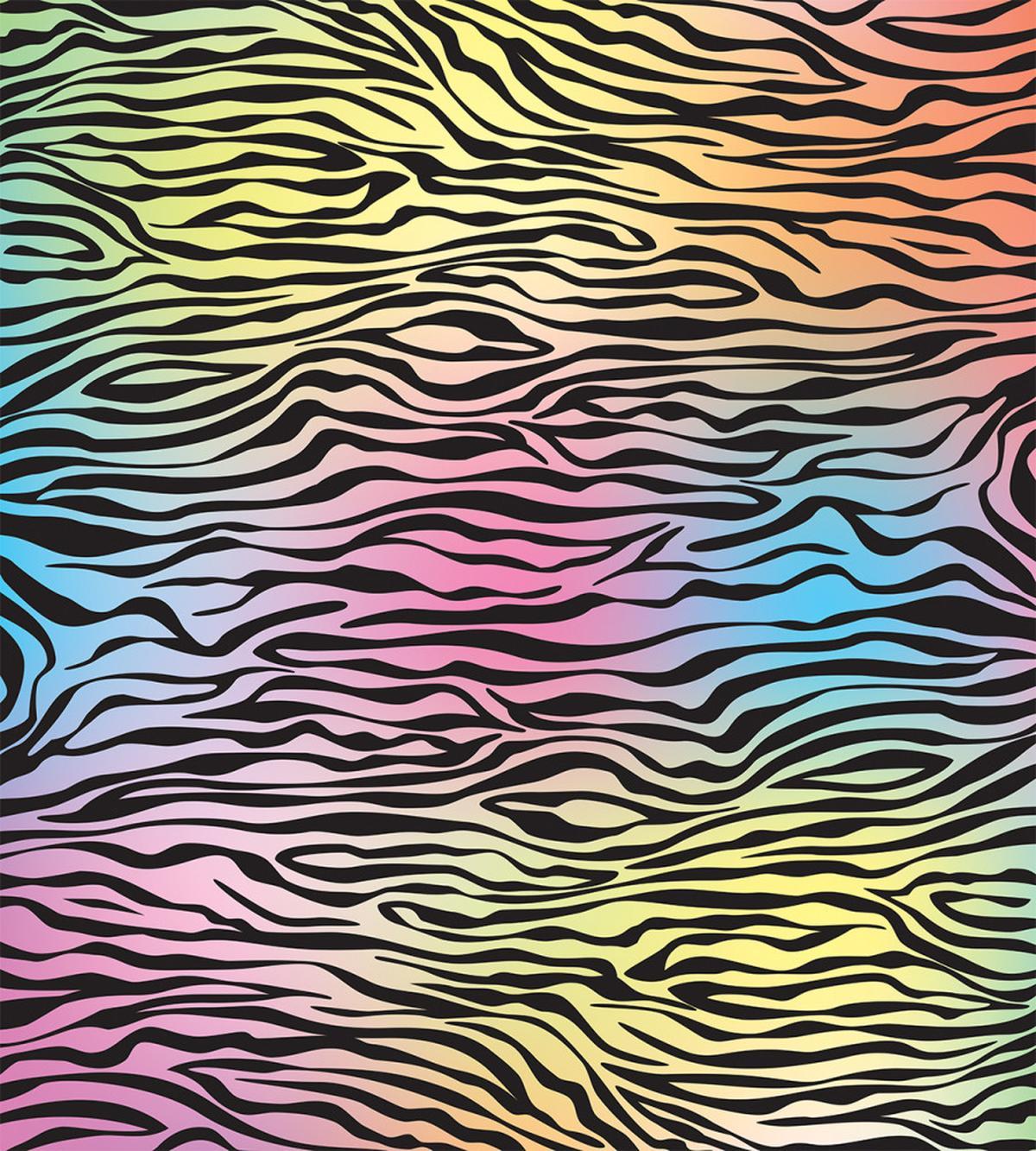 Colorful Wildlife Zebra — Pattern