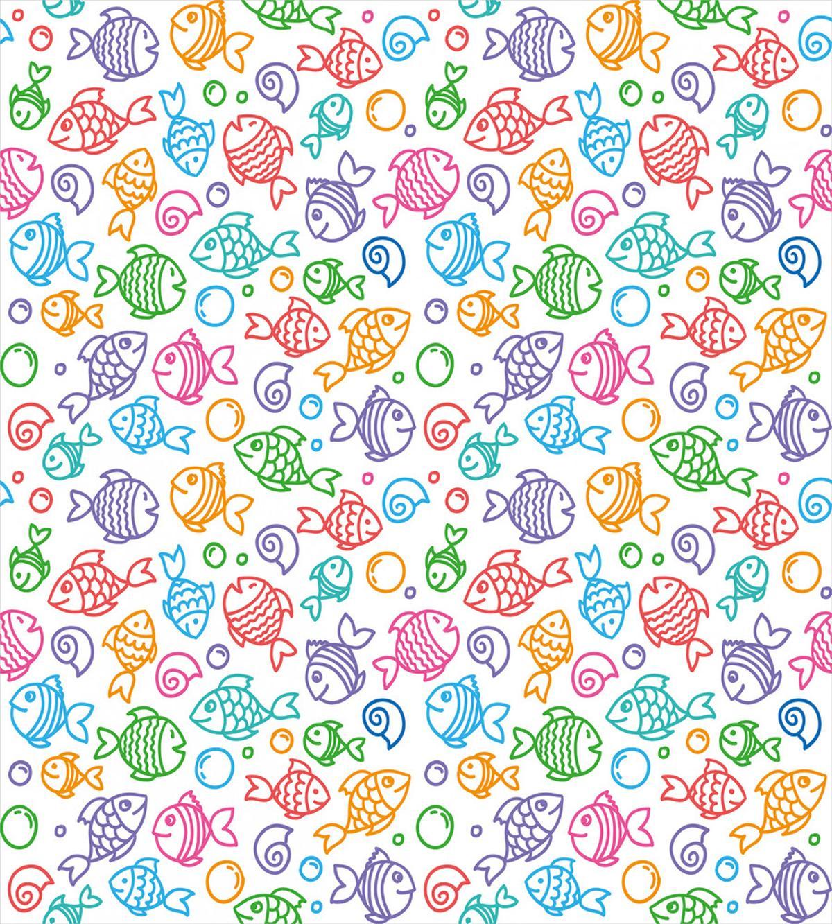 Funny Fish Aquaic Motif — Pattern