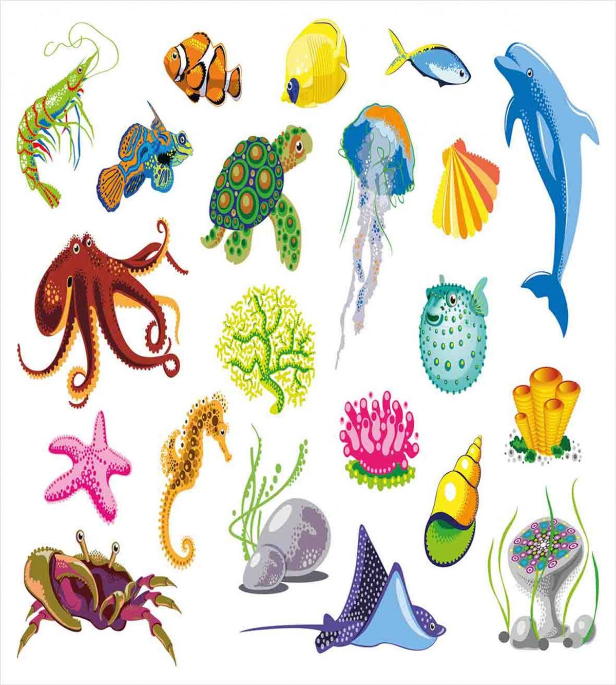 Sea Animals Octopus Fish — Pattern