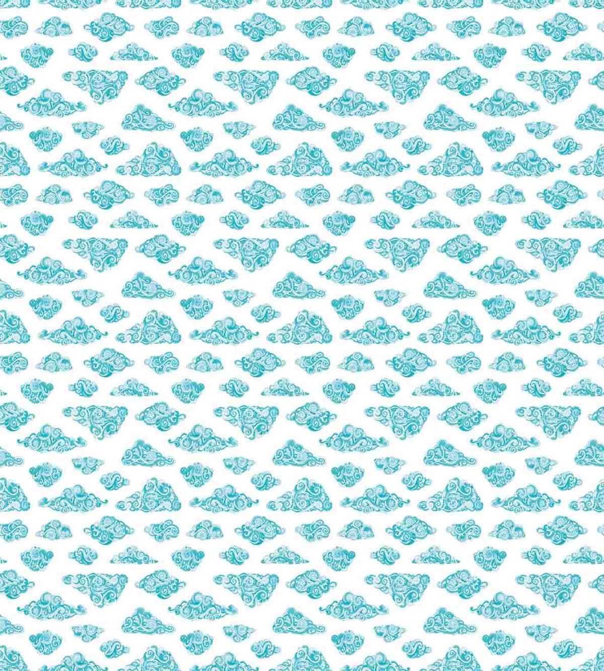Blue Ornate Sky Motifs — Pattern