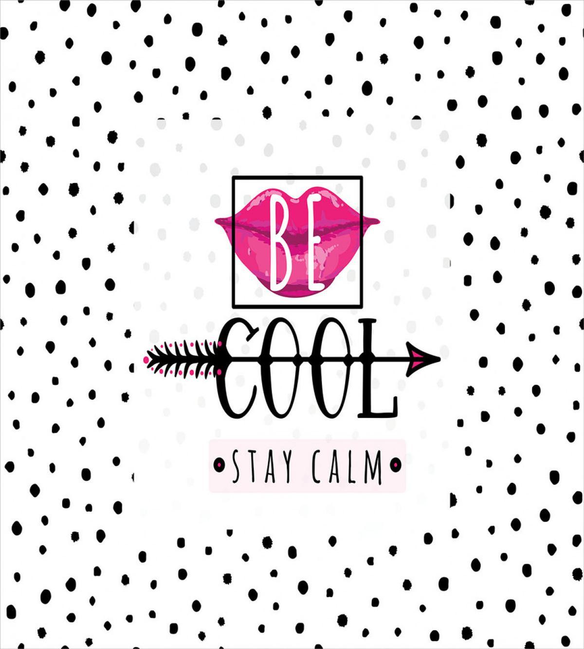 Be Cool Stay Calm Lips Arrow — Pattern