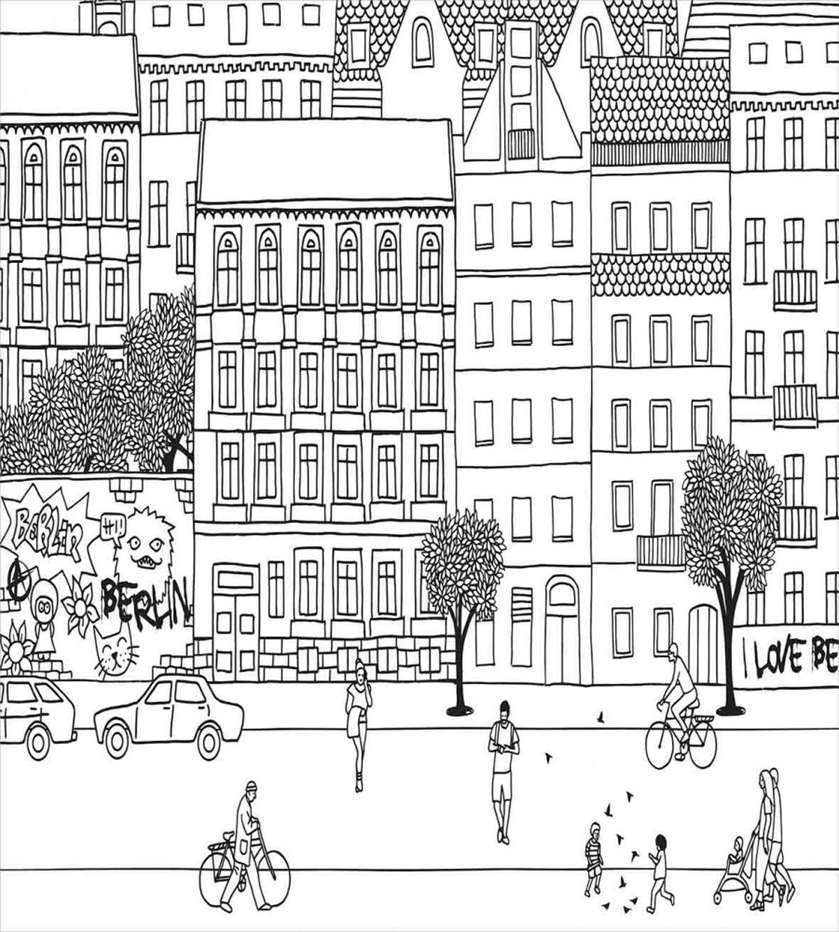 Monochrome Berlin Square — Pattern