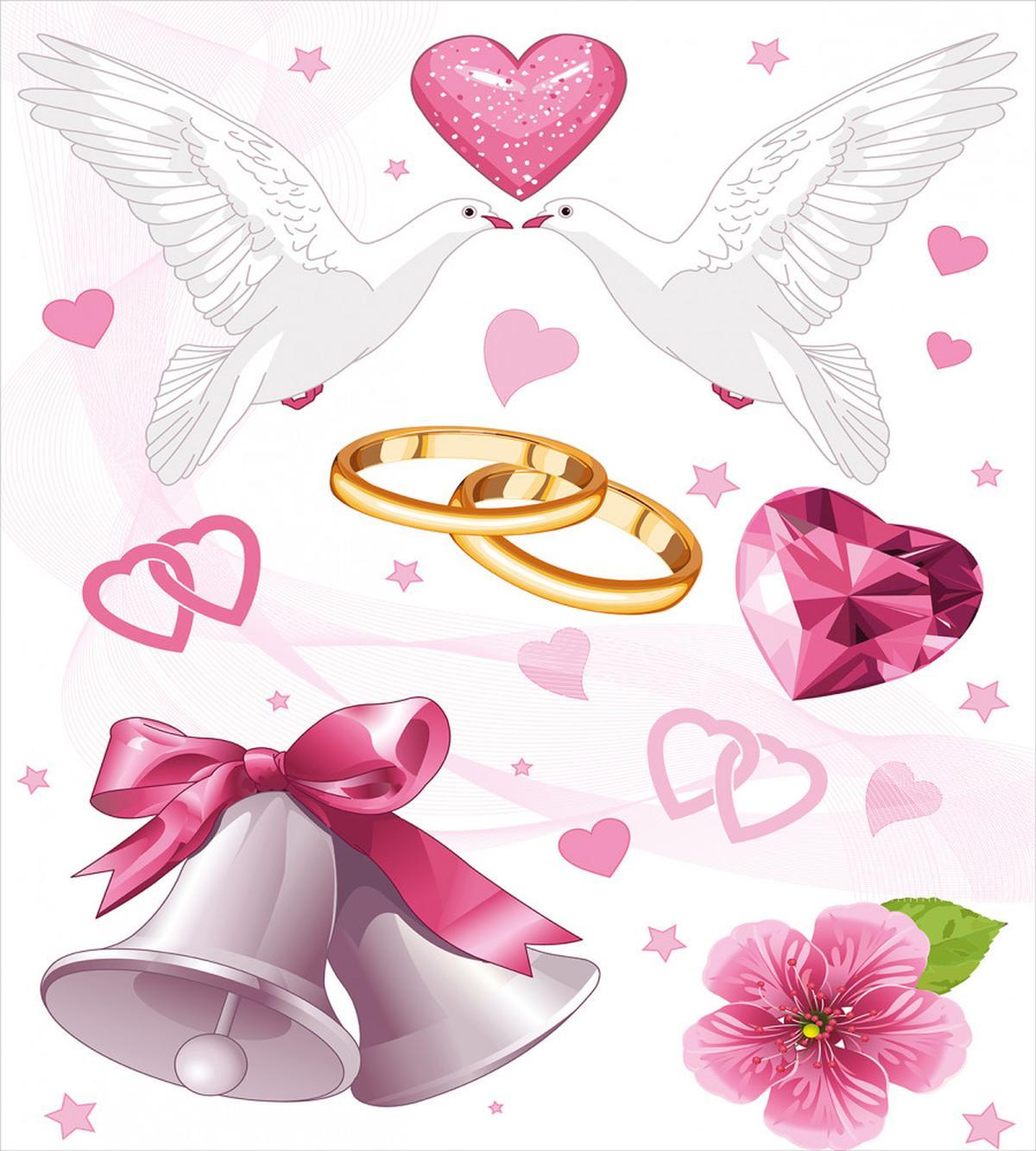 Wedding Rings Hearts — Pattern