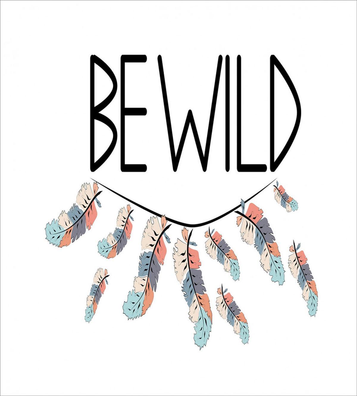 Be Wild Calligraphic Design — Pattern