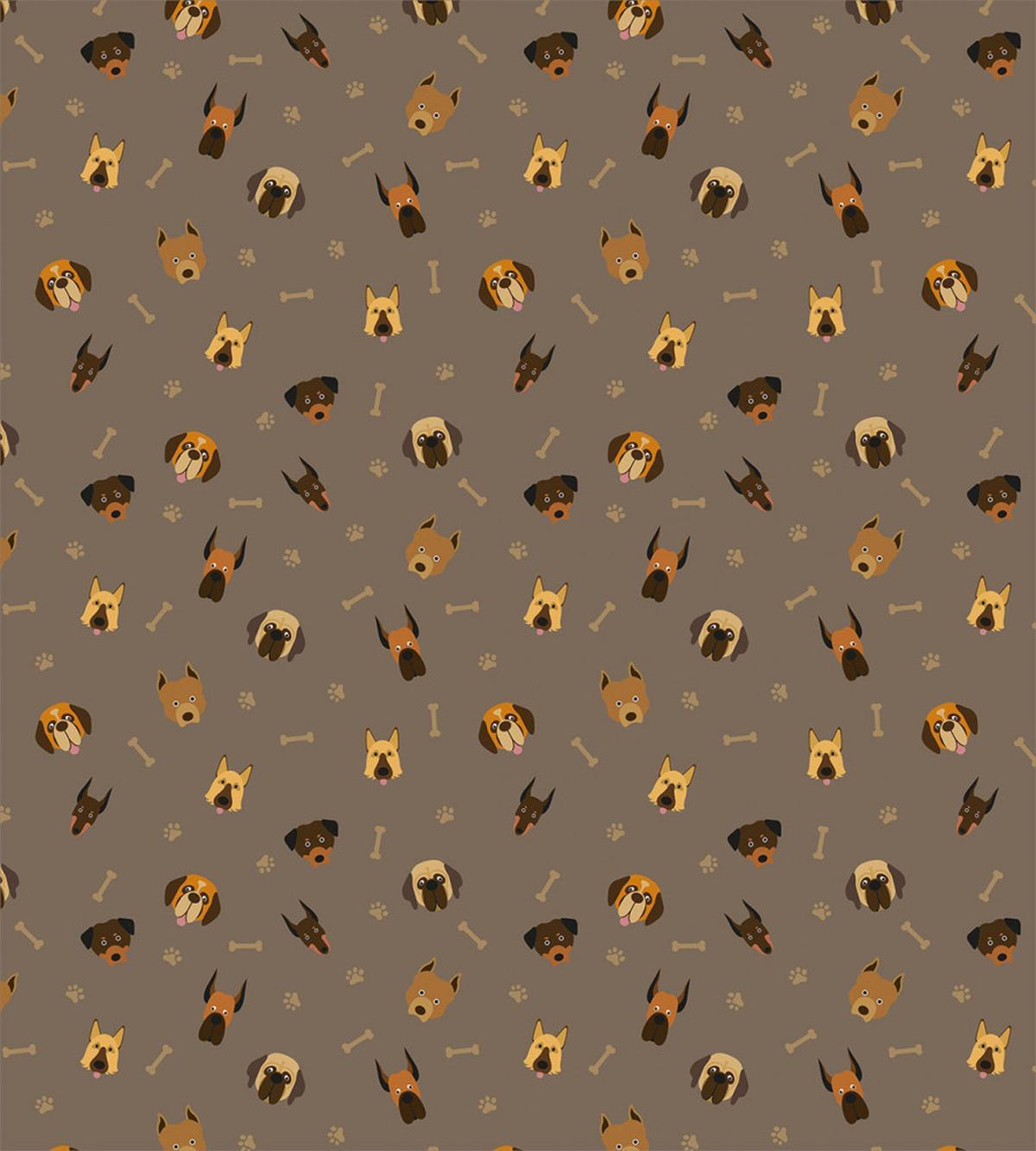 Heads Paw Print and Bones — Pattern