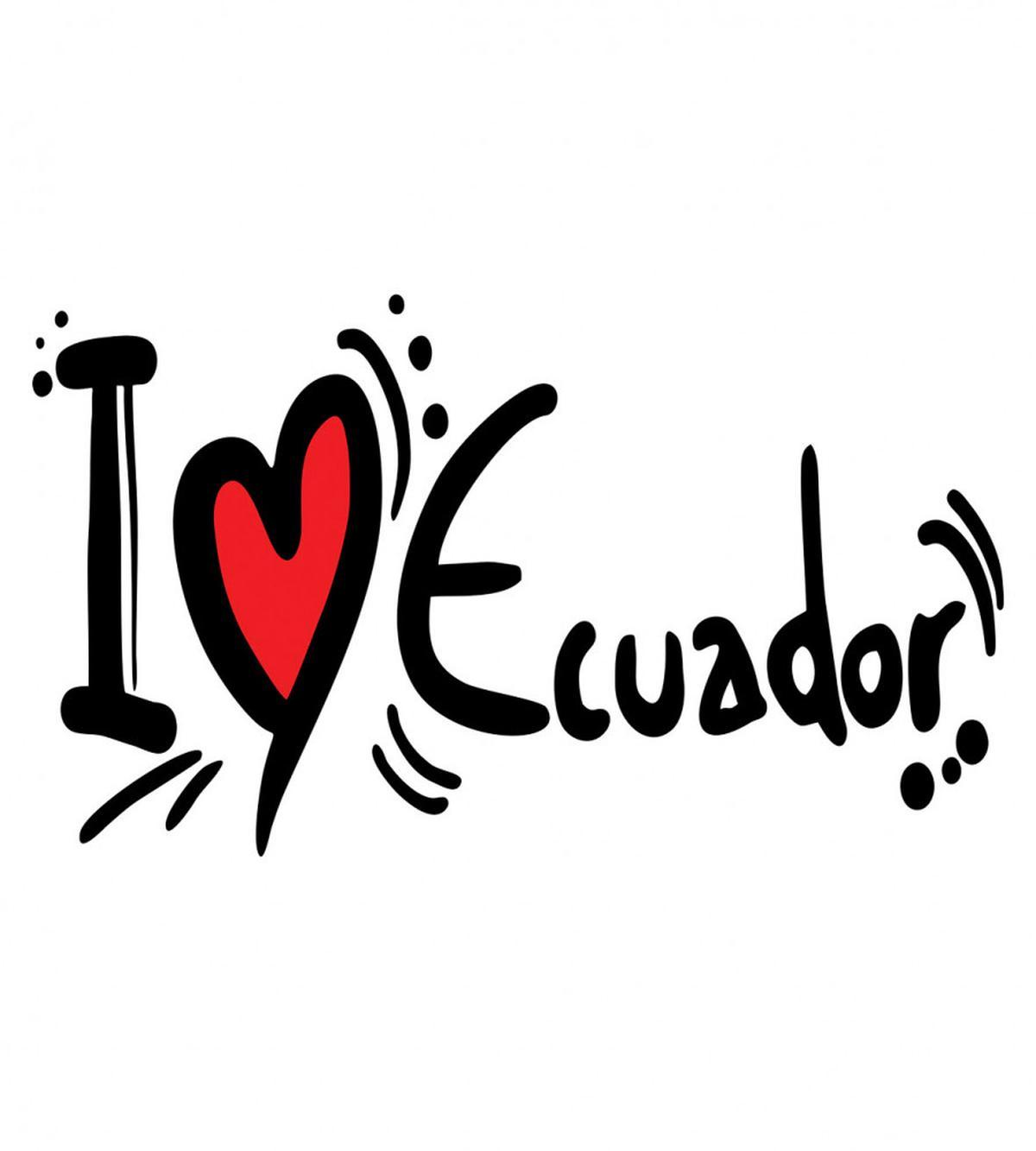 I Heart Ecuador Typography — Pattern