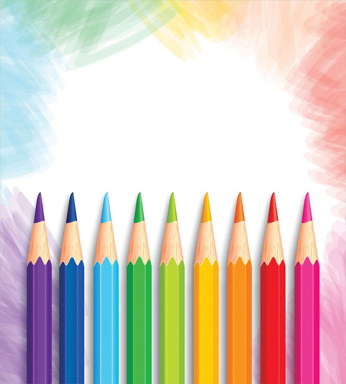 Realistic Colorful Pencils — Pattern