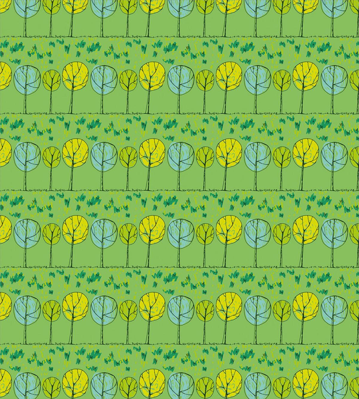 Scribbled Trees and Grass — Pattern
