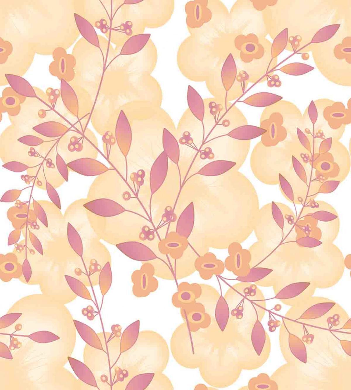 Floral Art Berry Pastel — Pattern