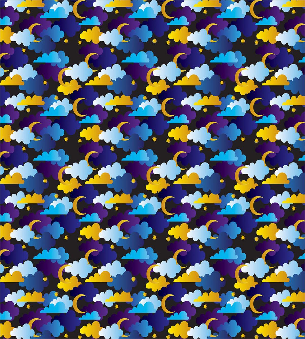 Sleep Theme Cloud and Moon — Pattern