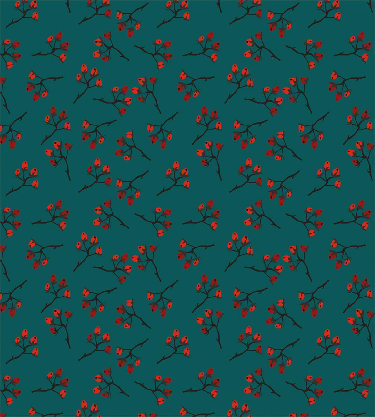 Red Berry Christmas Rustic — Pattern