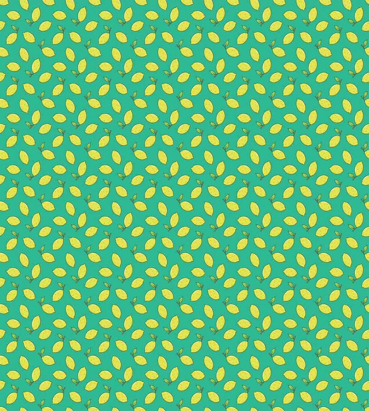 Yellow Lemon with Leaf — Pattern