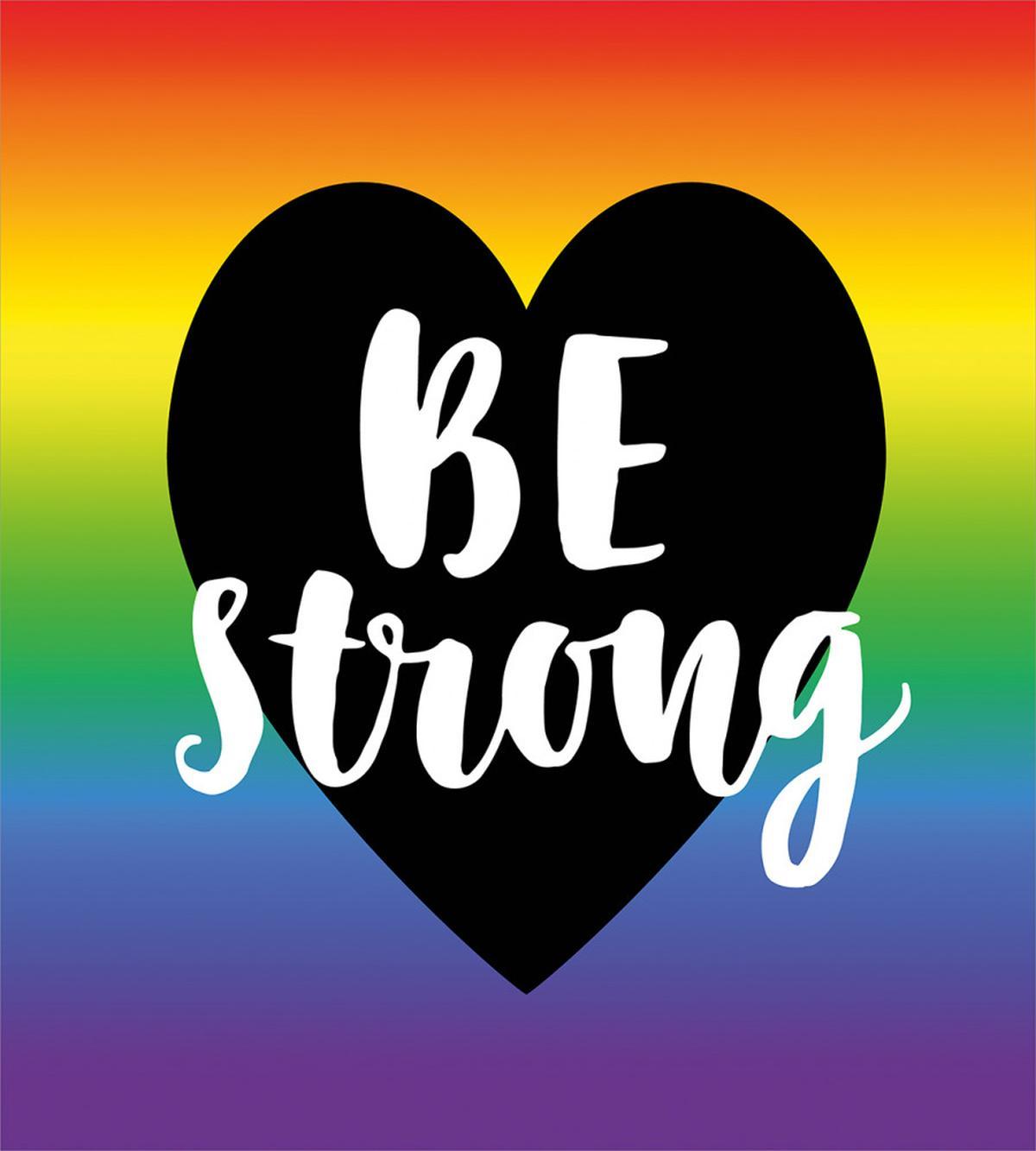 Be Strong Slogan Heart — Pattern