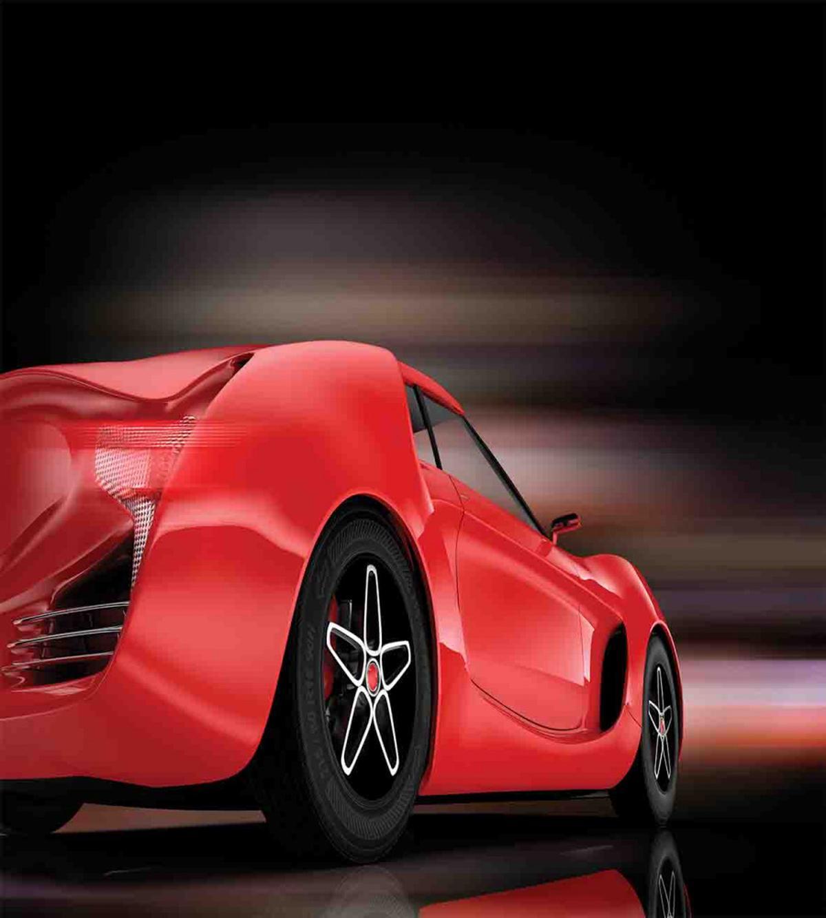 Futuristic Red Sports — Pattern