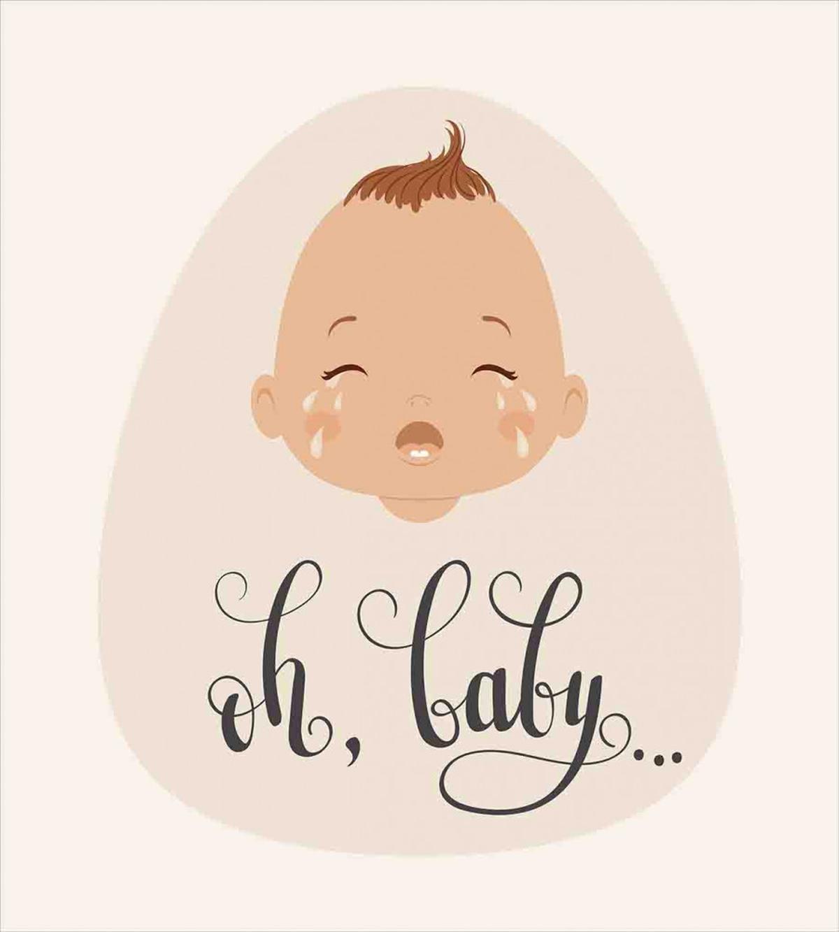 Cartoon Crying Baby — Pattern