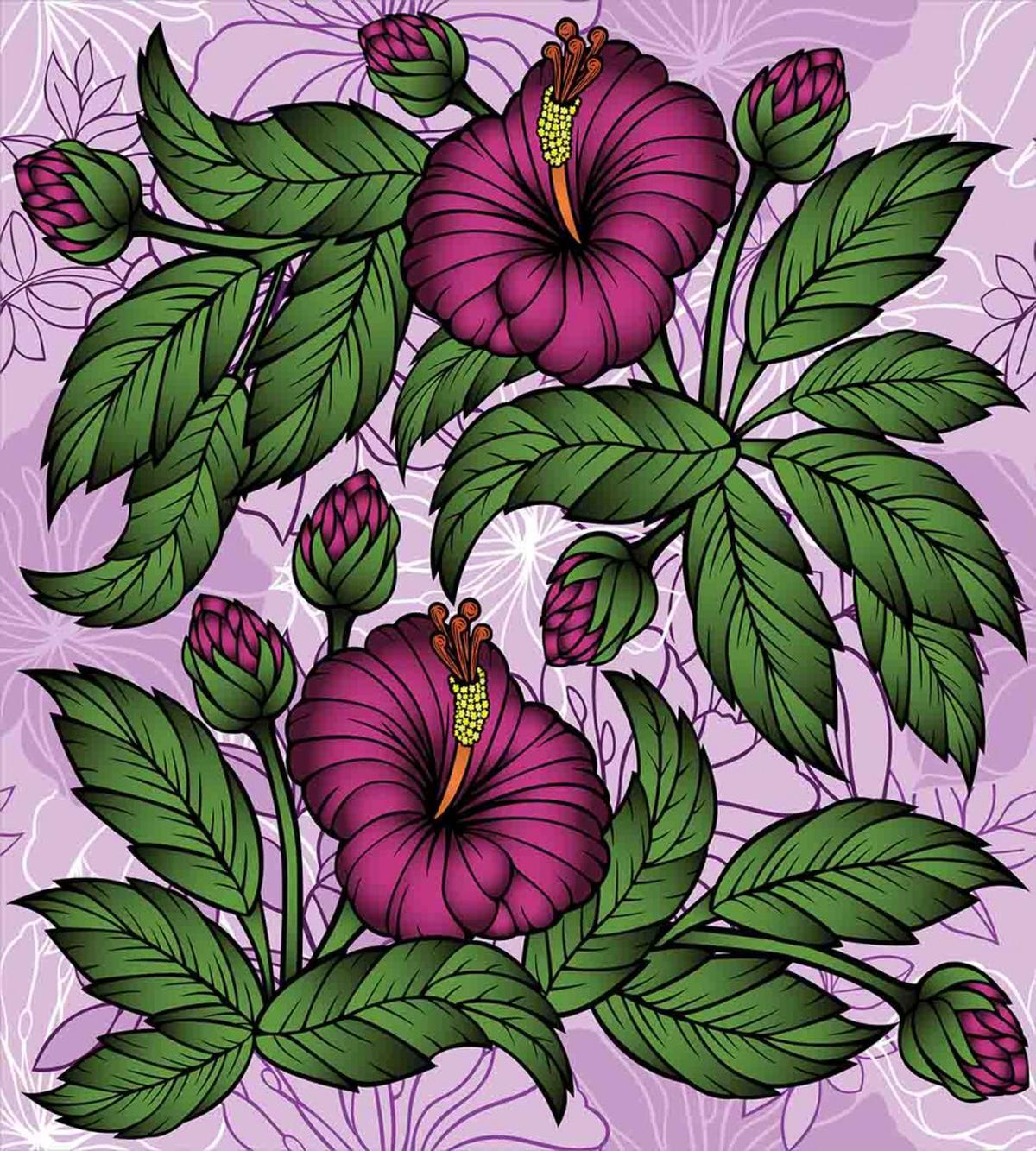 Hibiscus Blossoms Pattern — Pattern