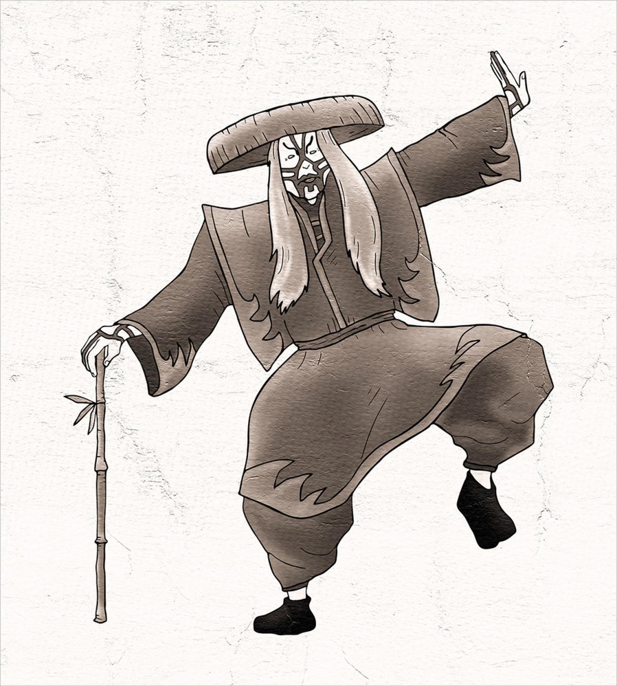 Orient Artist Pose — Pattern