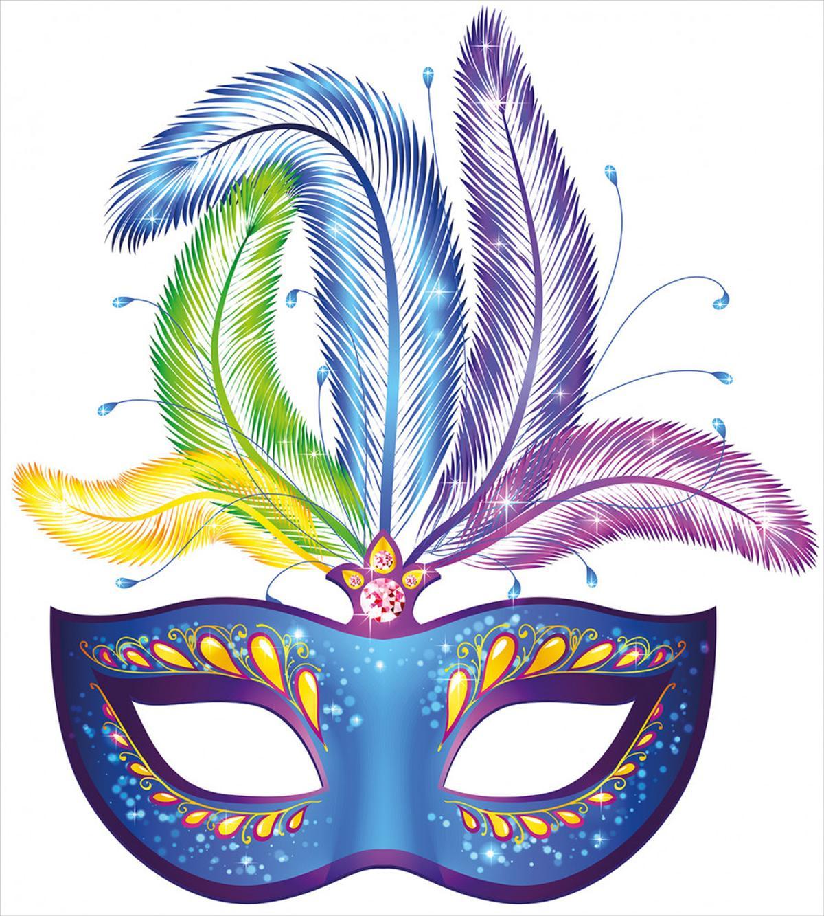 Blue Venetian Mask — Pattern