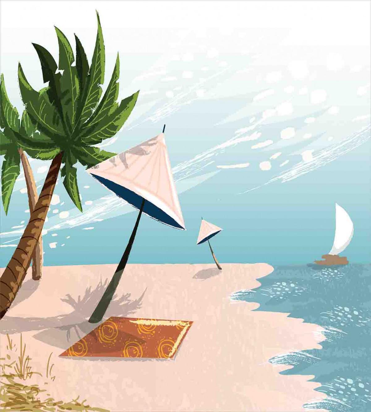 Beach Landscape Paradise — Pattern