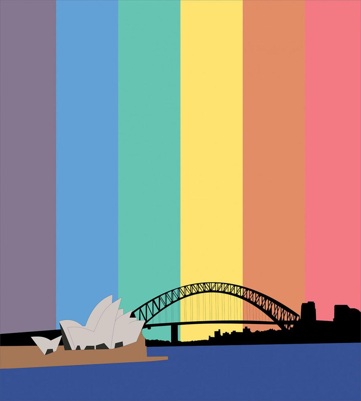 Sydney Building on Rainbow — Pattern