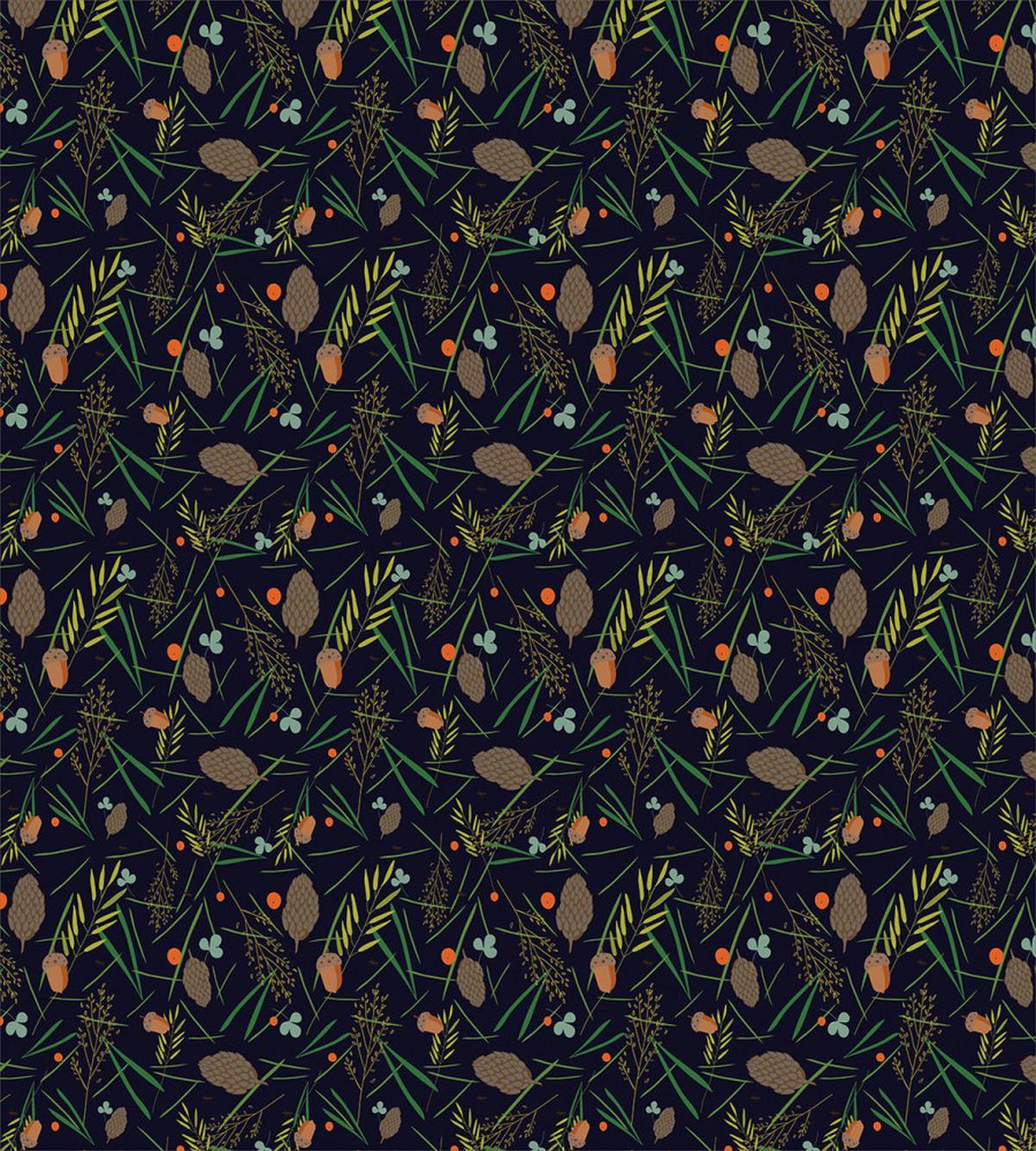 Botanical Forest Fir Leaf — Pattern