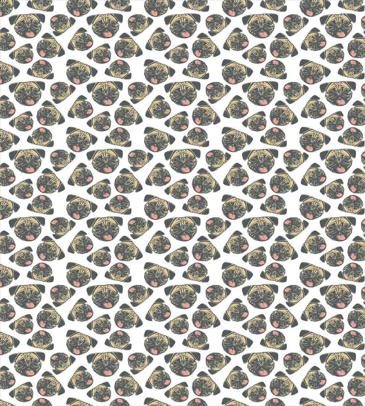 Cheerful Dogs Grunge Effect — Pattern