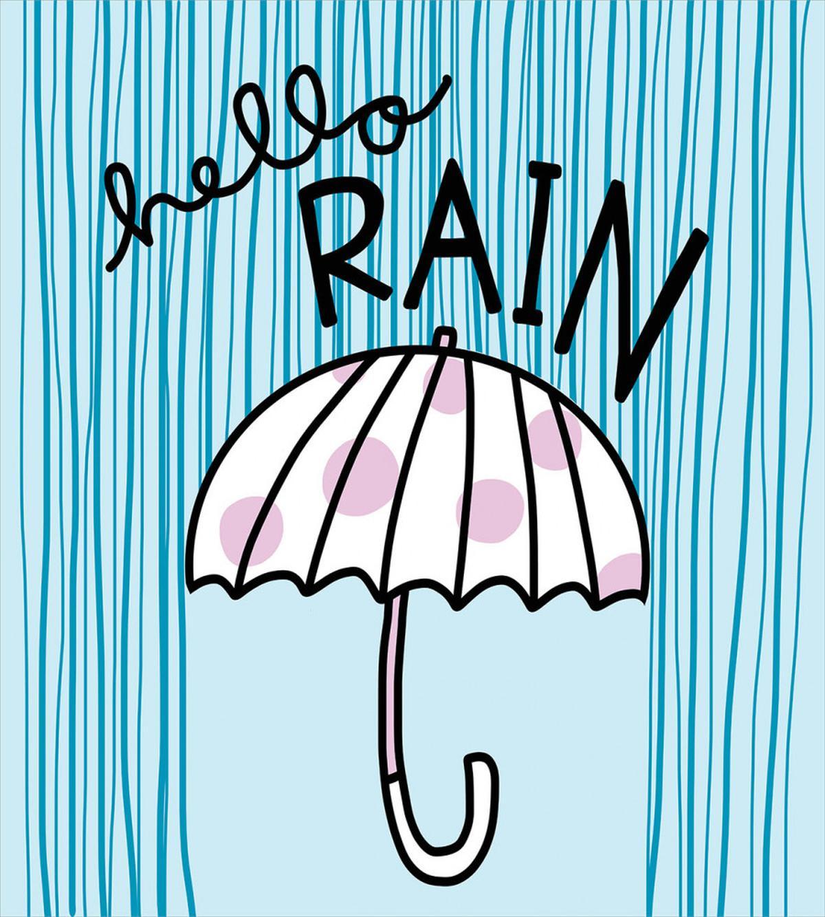 Hello Rain Wording Umbrella — Pattern