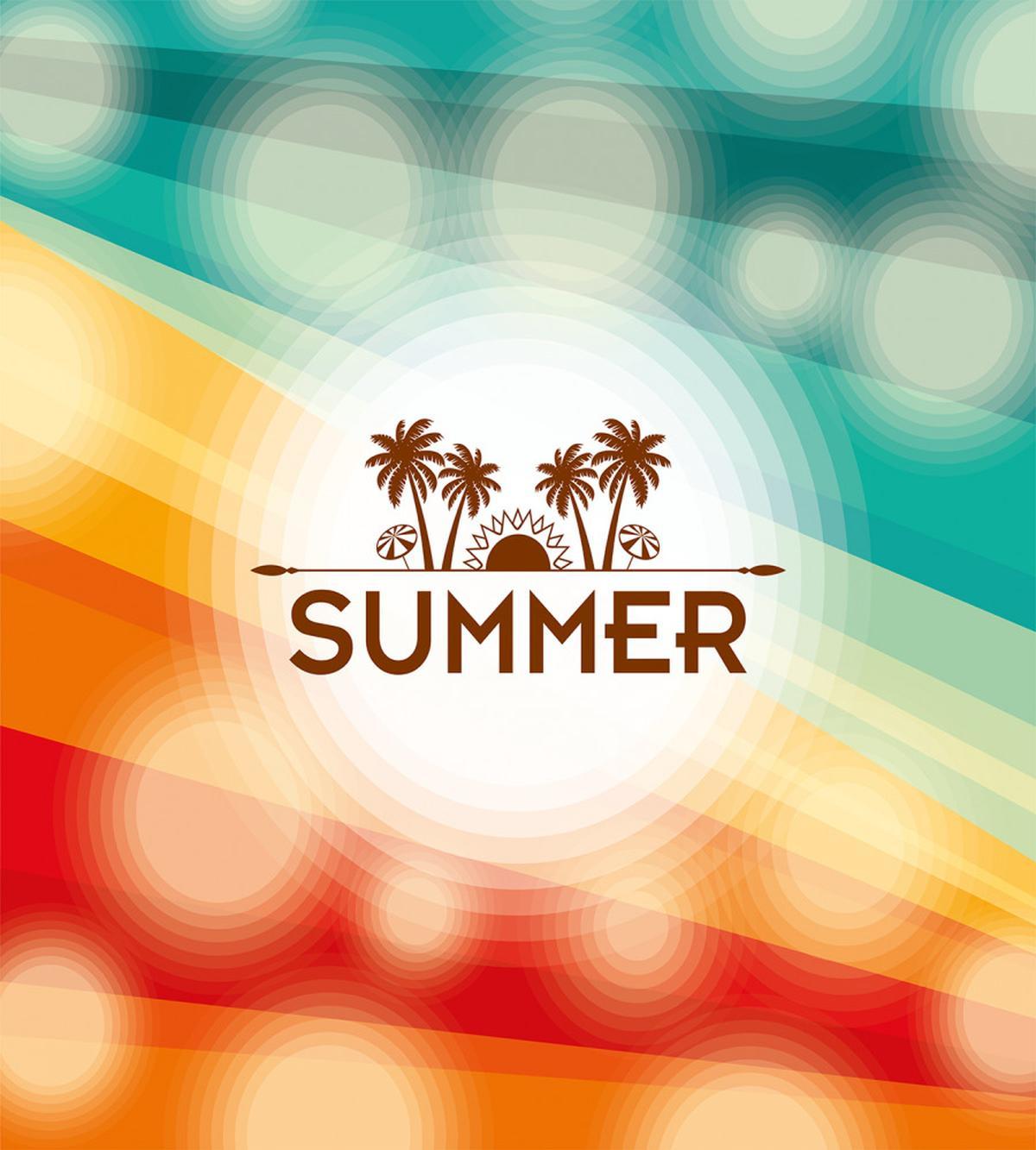 Palm Tree Sun Holiday — Pattern
