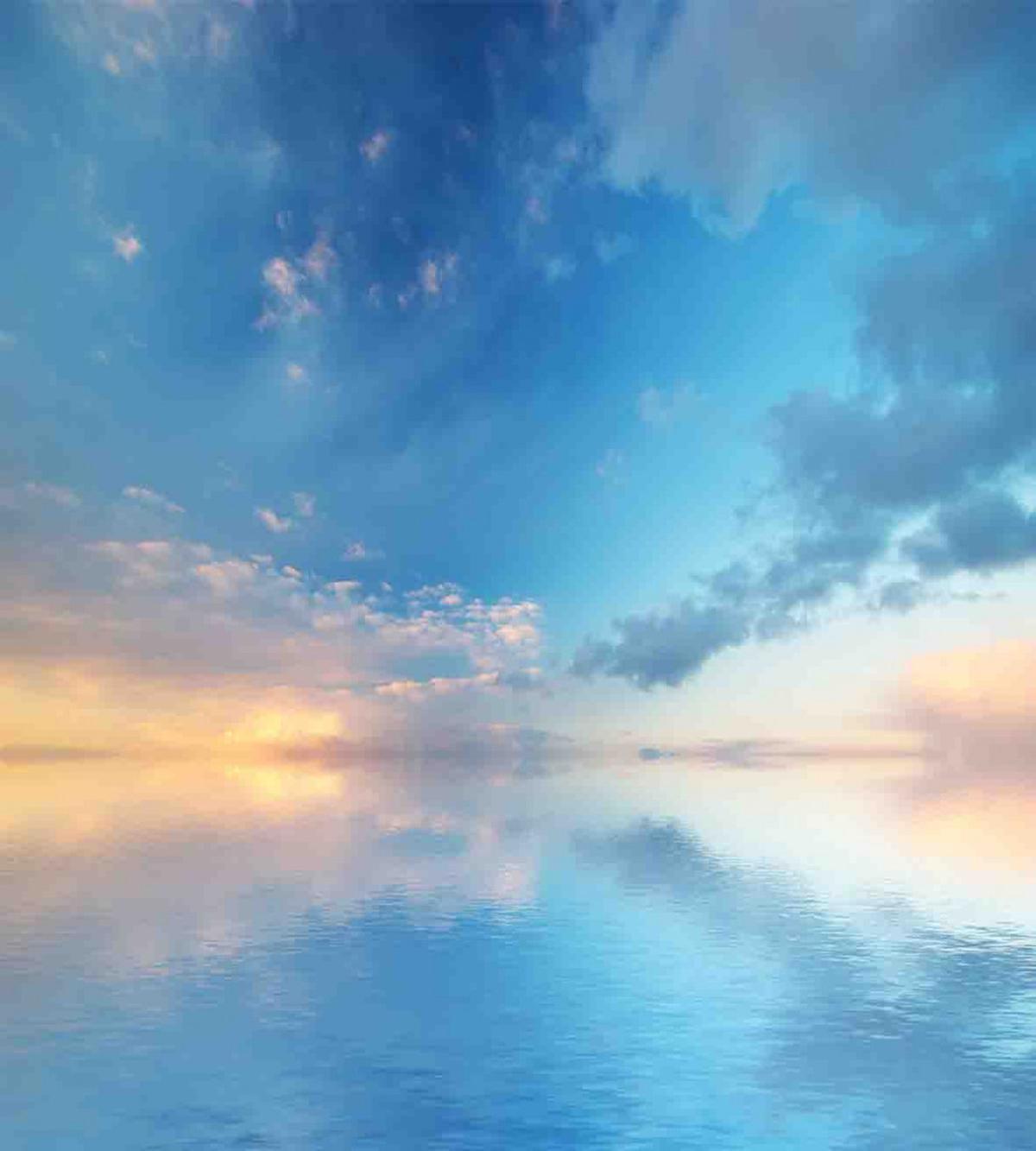 Ocean Horizon Clouds Sky — Pattern