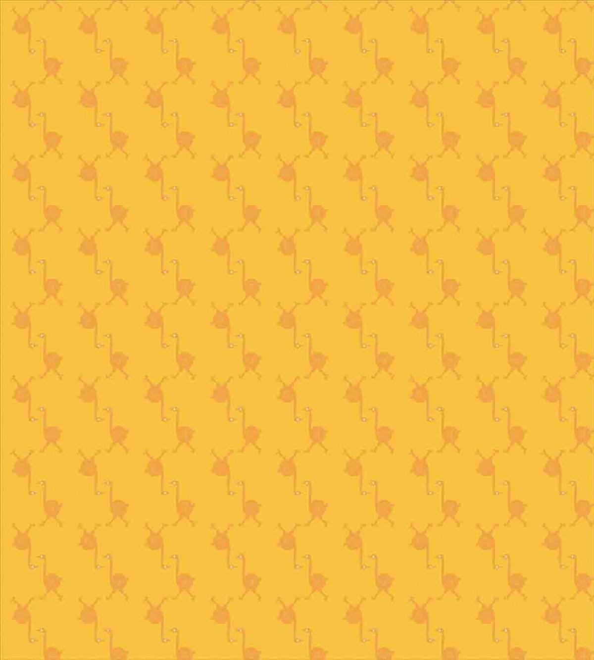 Retro Orange Birds — Pattern