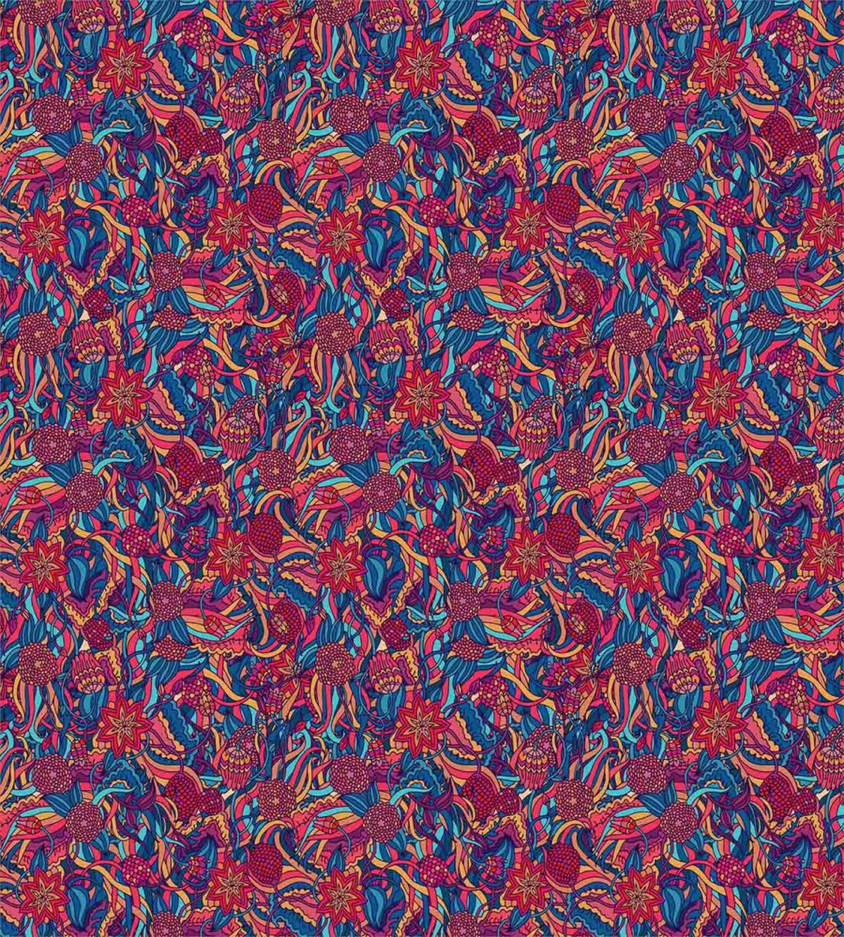 Blooms Swirled Stripes — Pattern