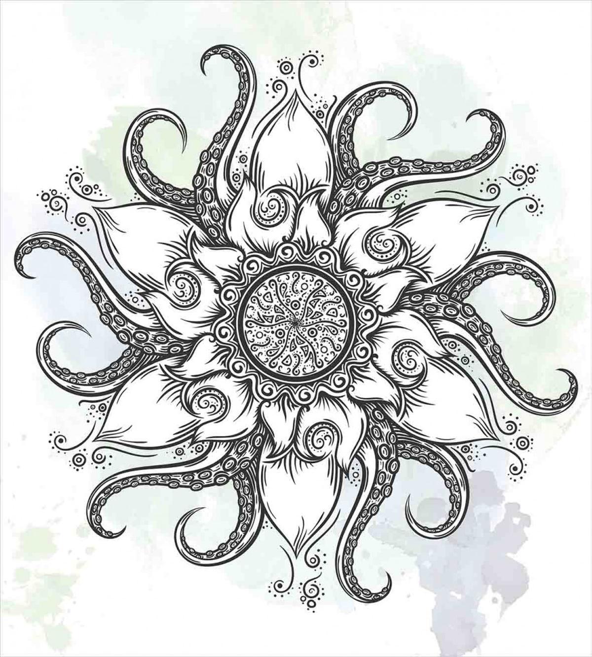 Drawn Mandala Flower — Pattern