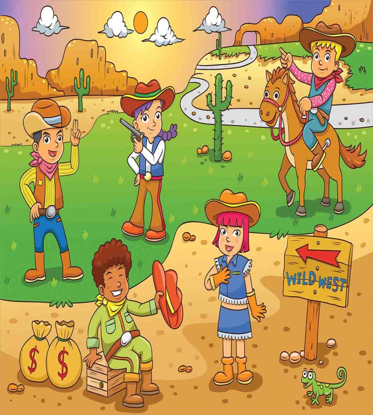 Wild West Cowboy Kids — Pattern