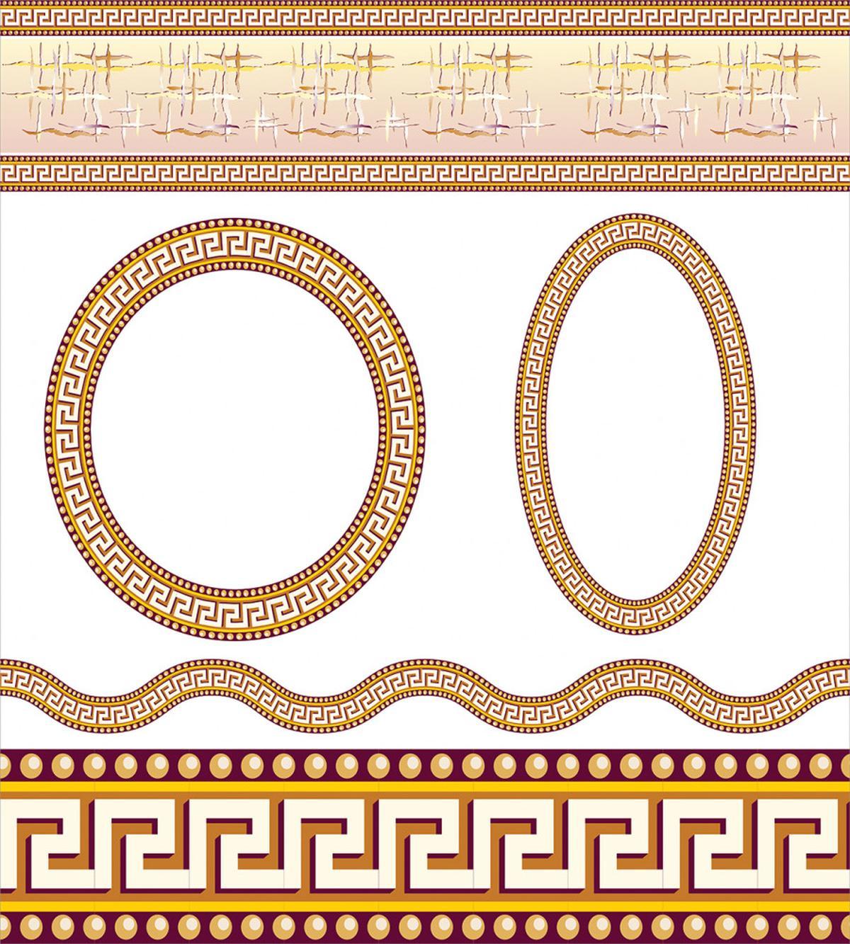 Fret Borders Circles — Pattern