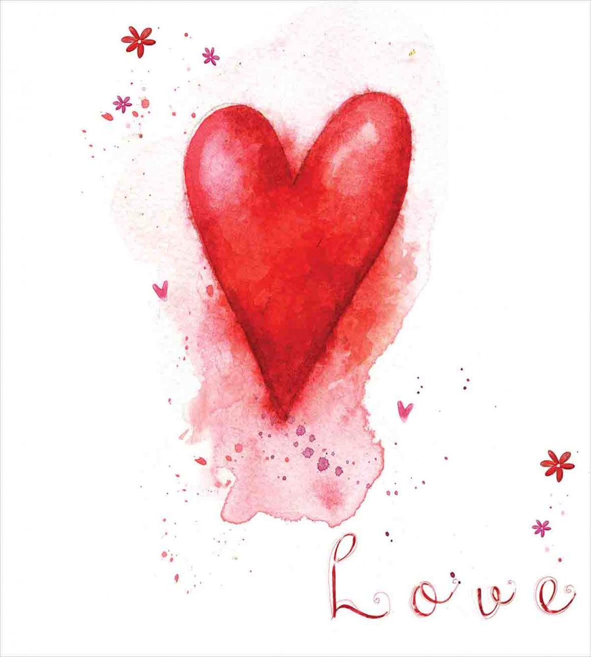 Watercolor Effect Heart — Pattern