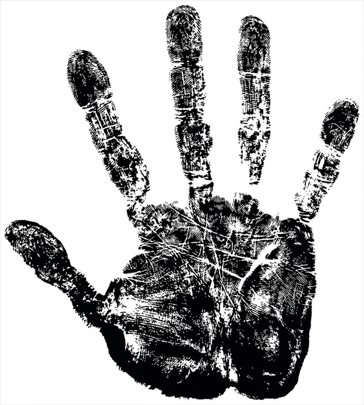 Grunge Motley Hand Stamp — Pattern
