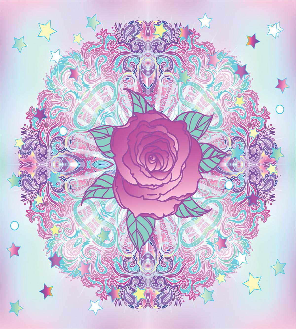 Psychedelic Rose Mandala — Pattern
