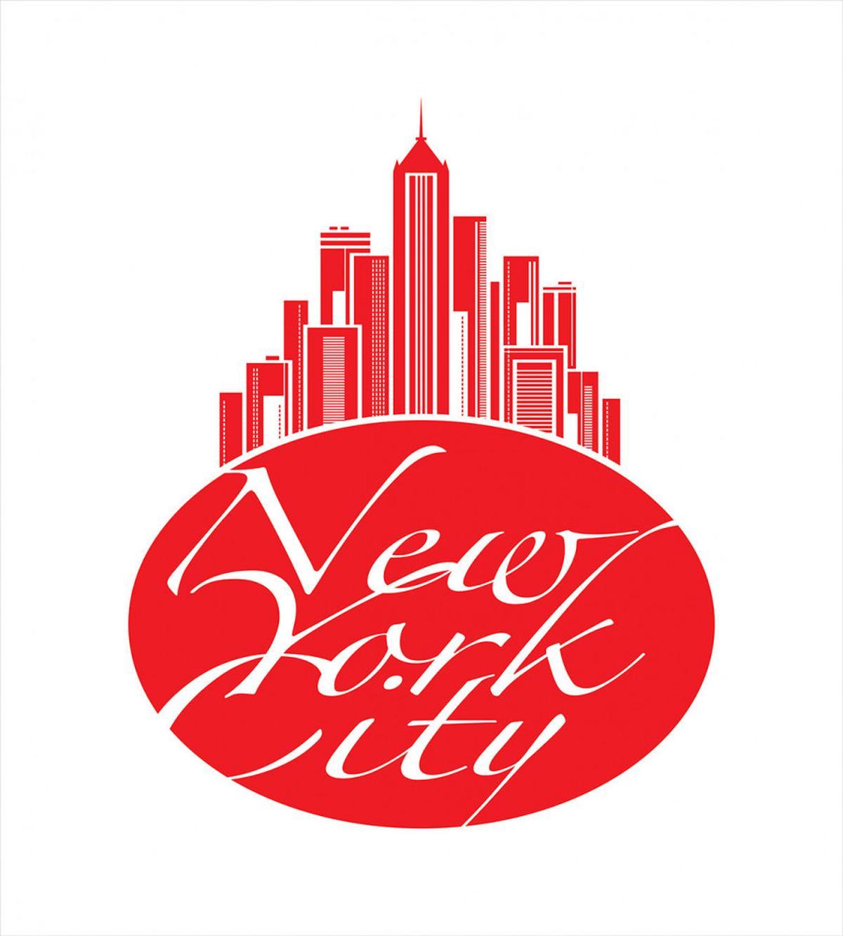 New York City Apple Emblem Look — Pattern