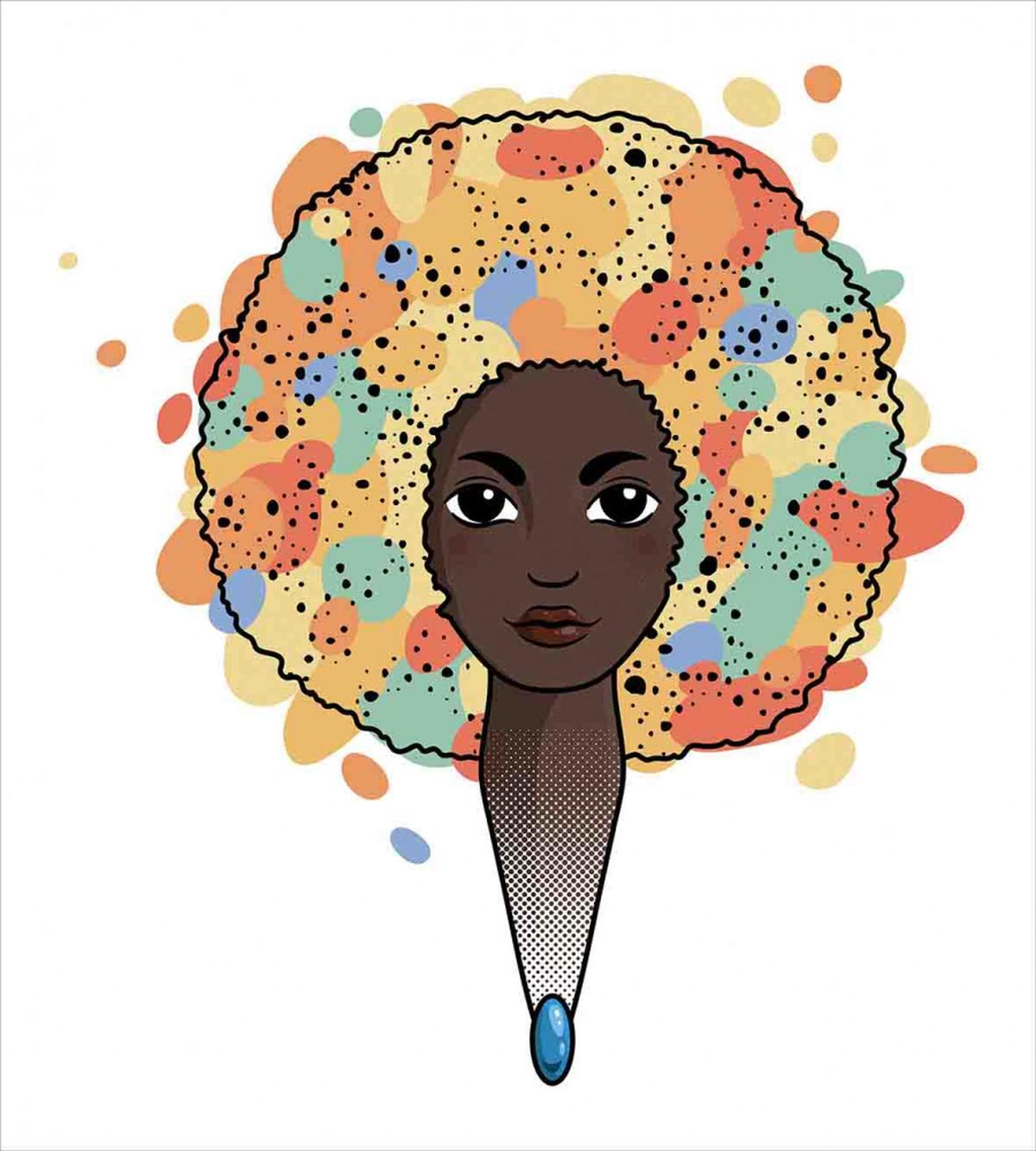 Woman with Luxuriant Hair — Pattern