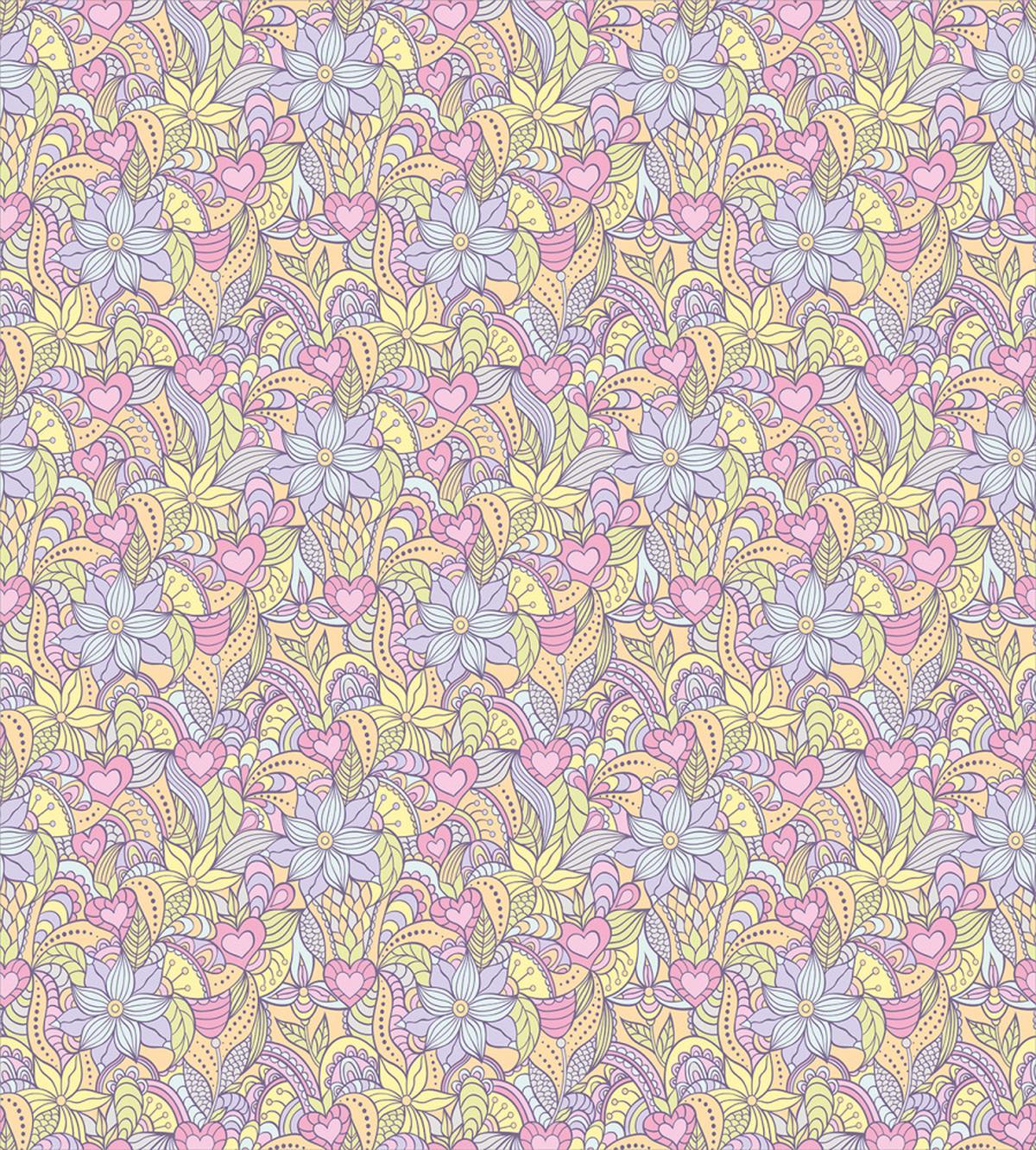 Soft Toned Vivid Flowers — Pattern