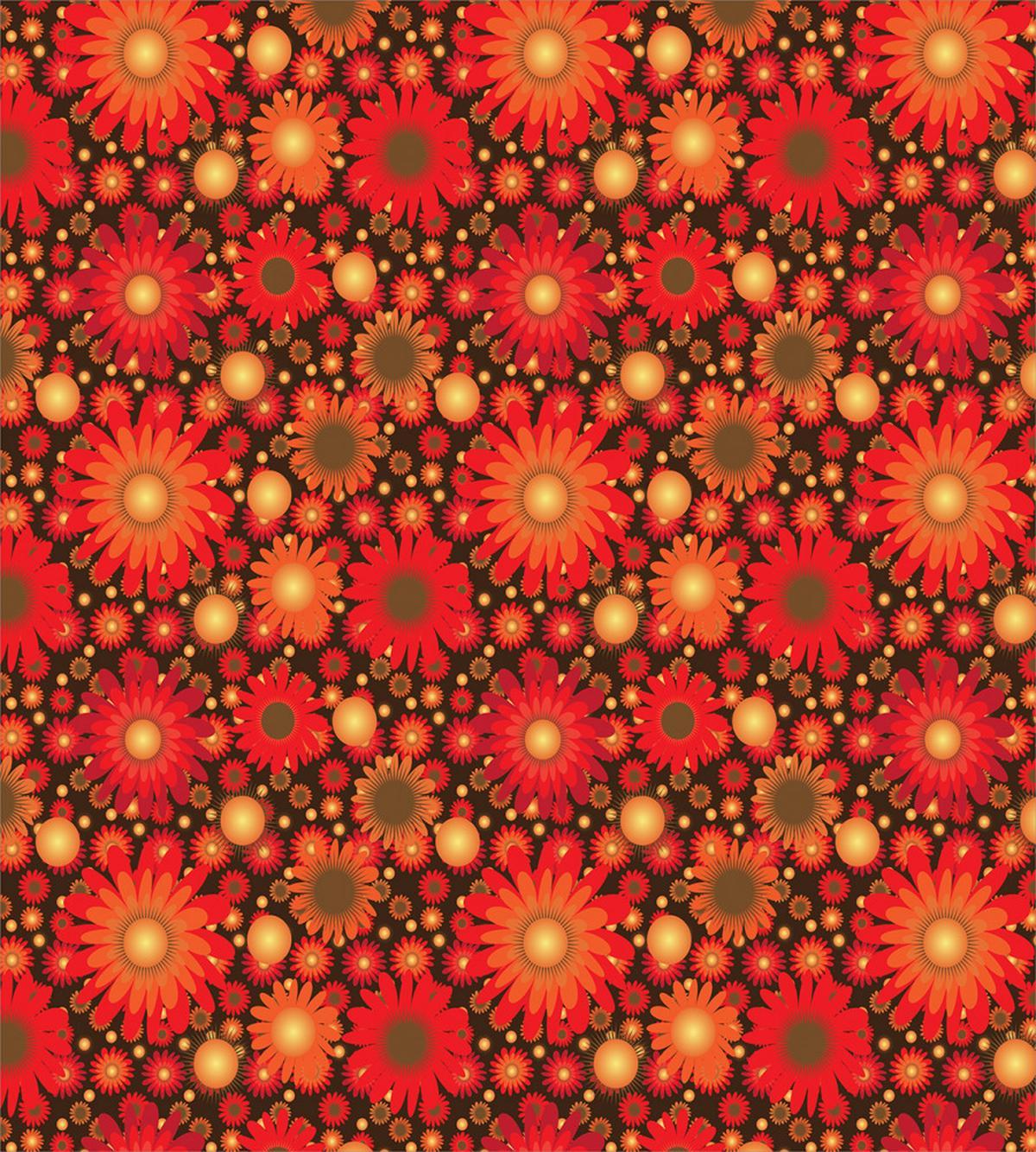 Vivid Botanical Gerbera Art — Pattern
