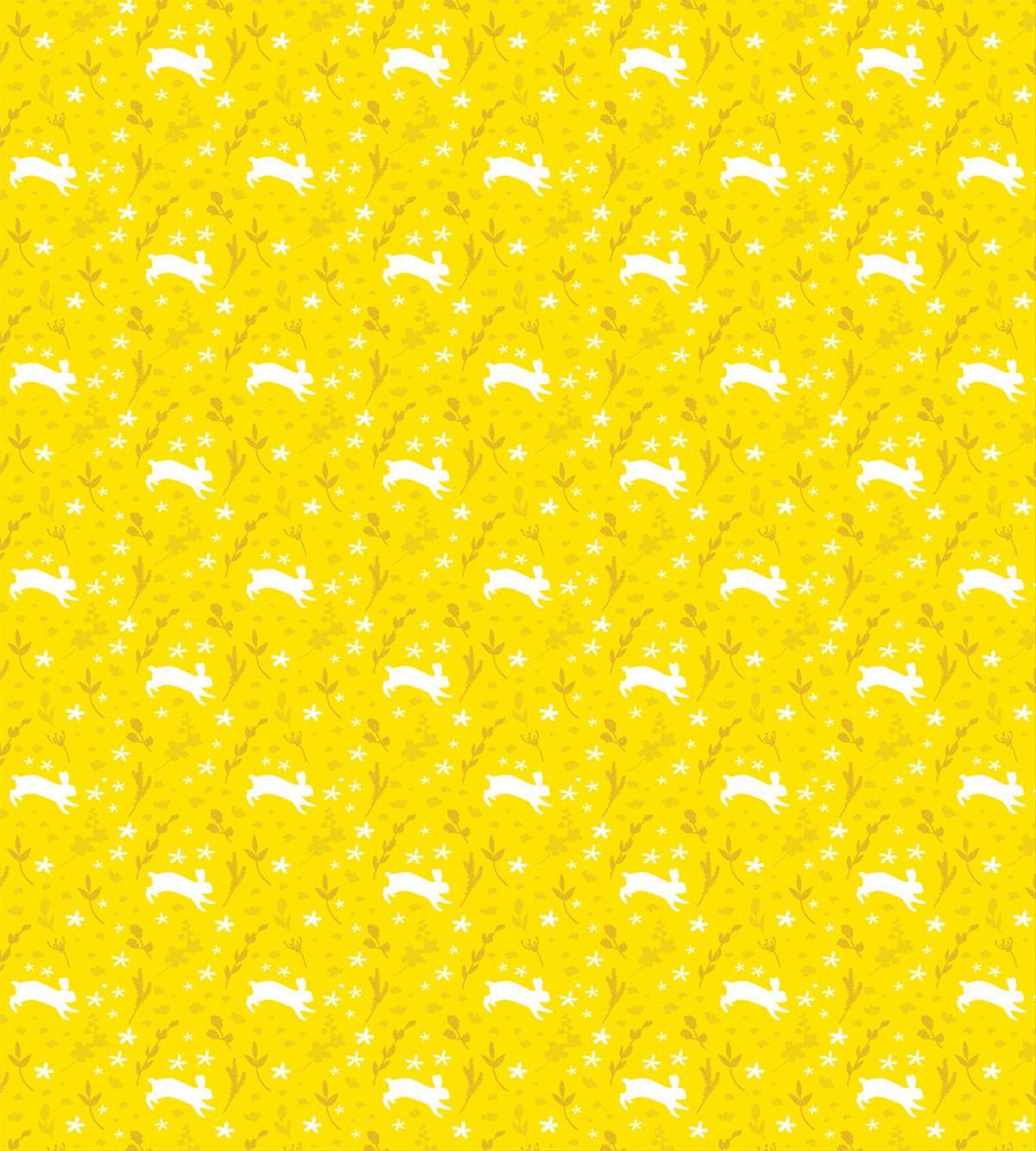 White Rabbits Flowers Herbs — Pattern