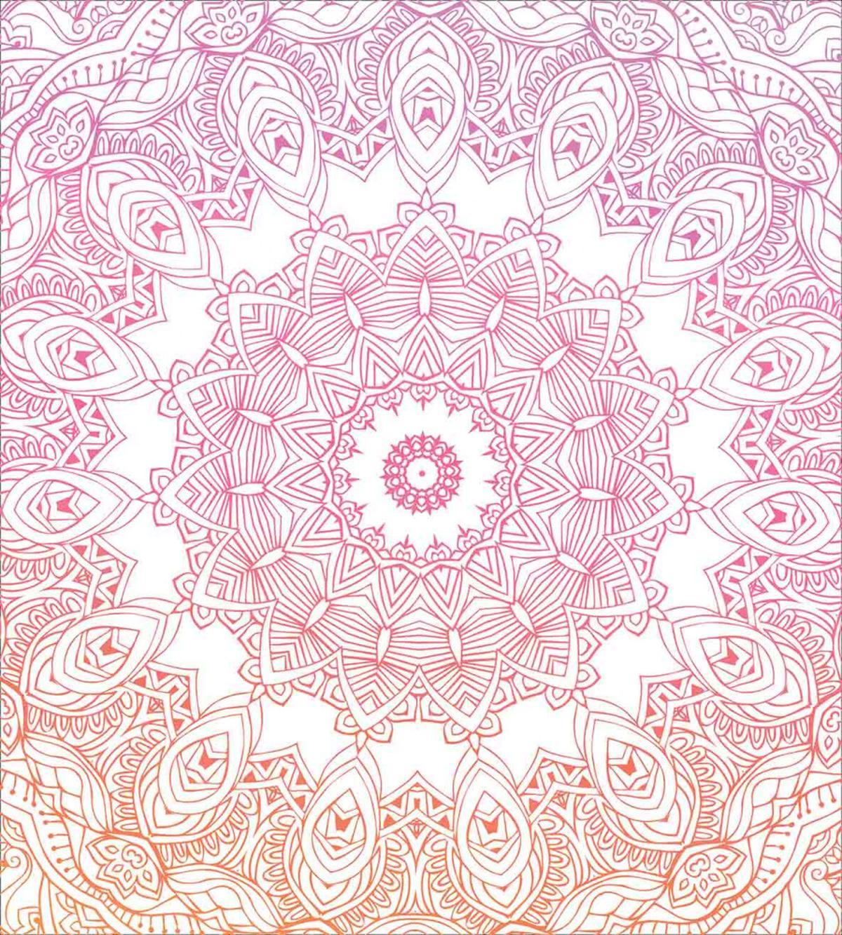 Outline Style Flowers — Pattern