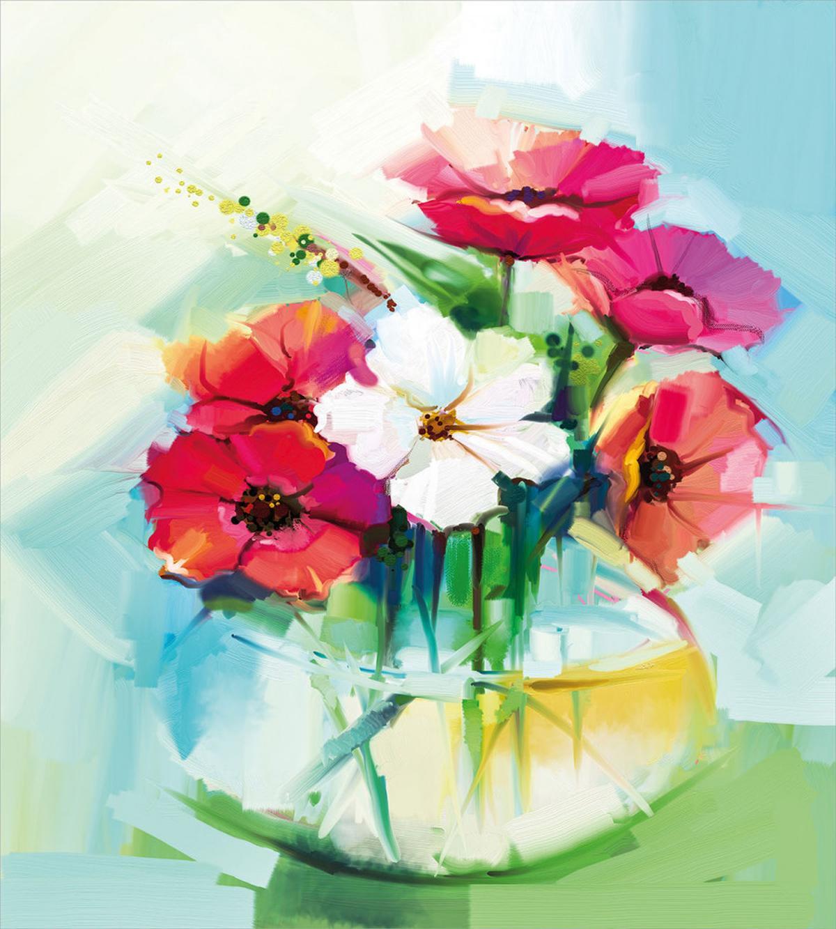 Flowers in a Vase Art — Pattern