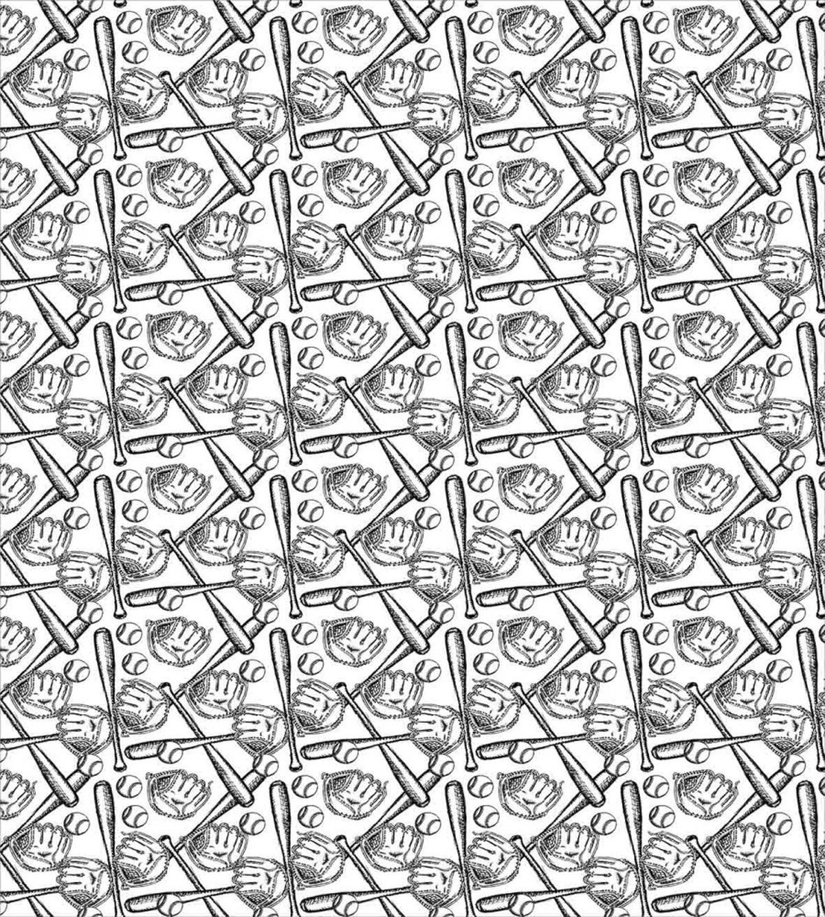 Sketch Style Glove Bat — Pattern