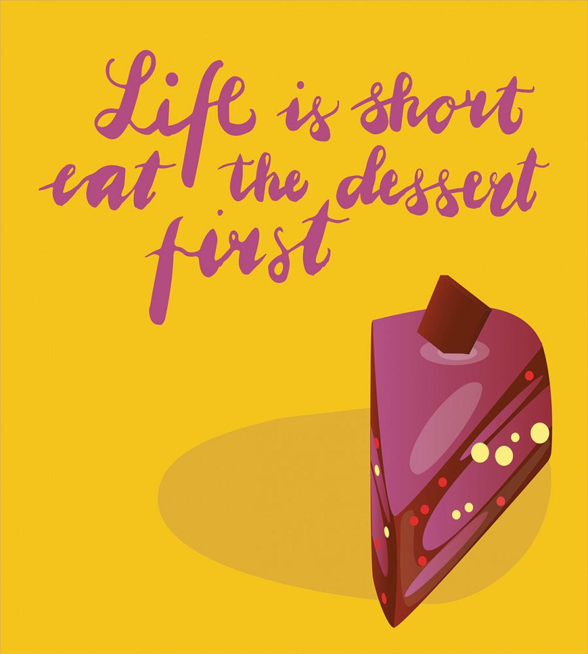 Simple Cake Slice Doodle — Pattern