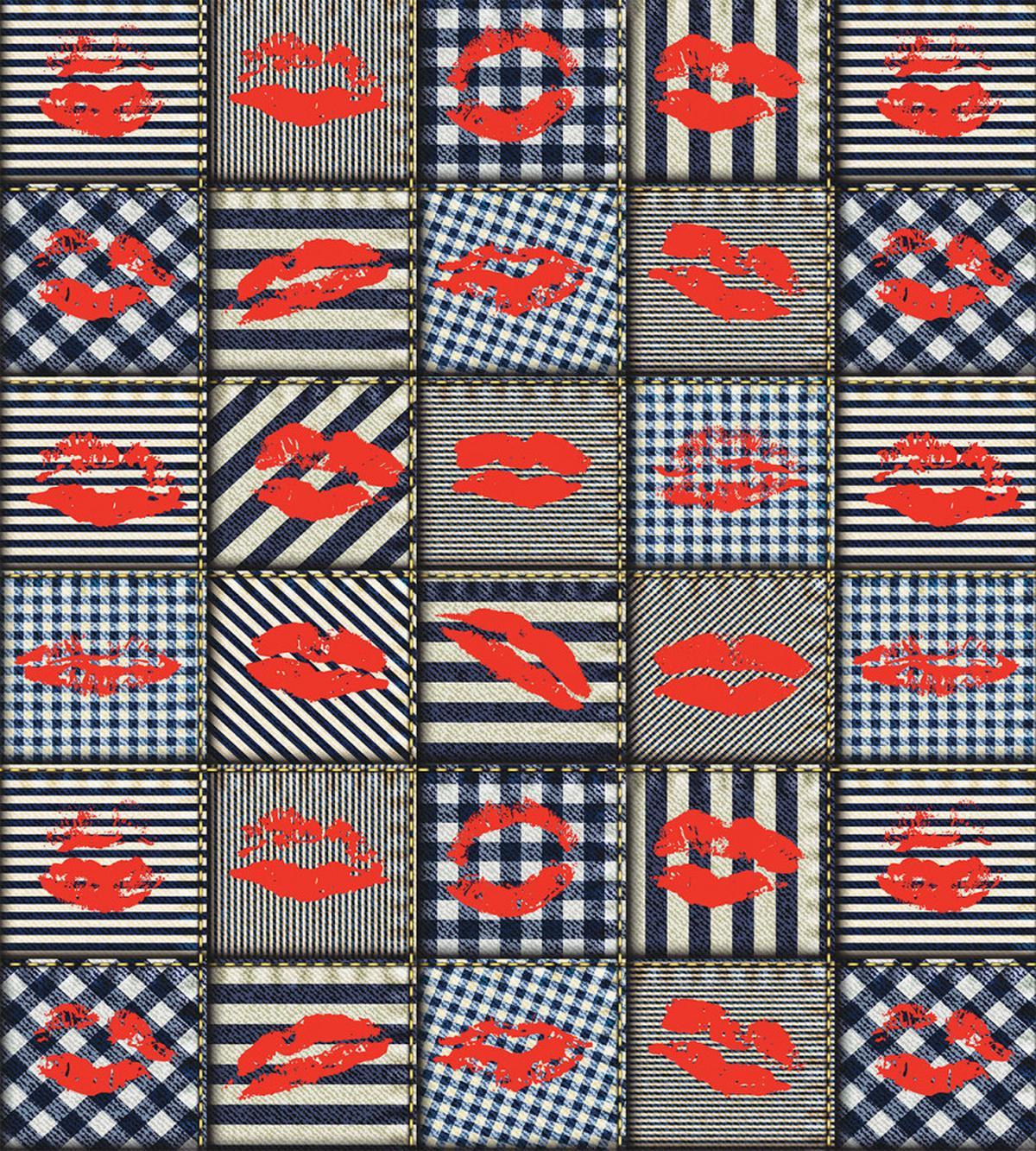 Woman Kisses Lipstick Art — Pattern