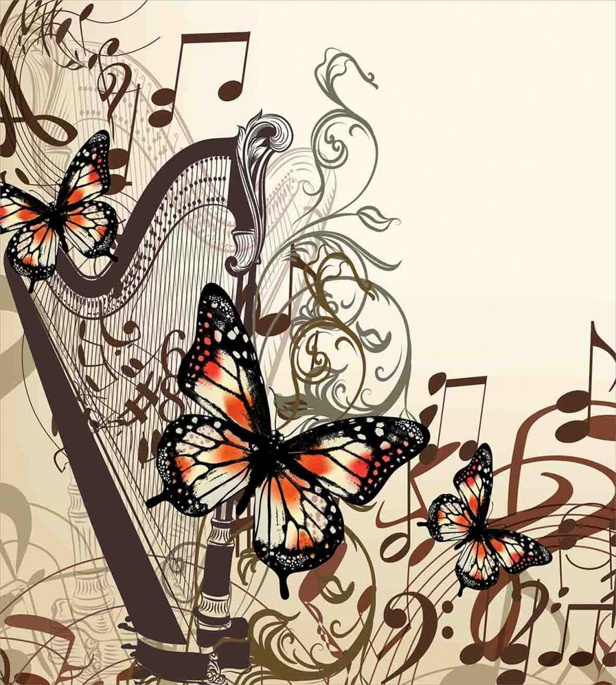 Harp Ornament Butterfly — Pattern