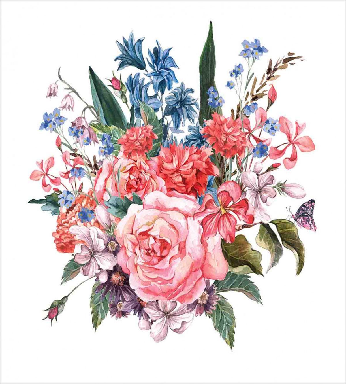 Garden Flowers Bouquet — Pattern