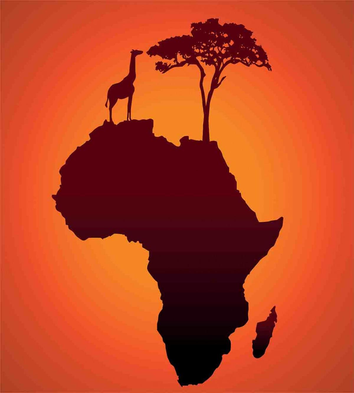Safari Map with Continent — Pattern